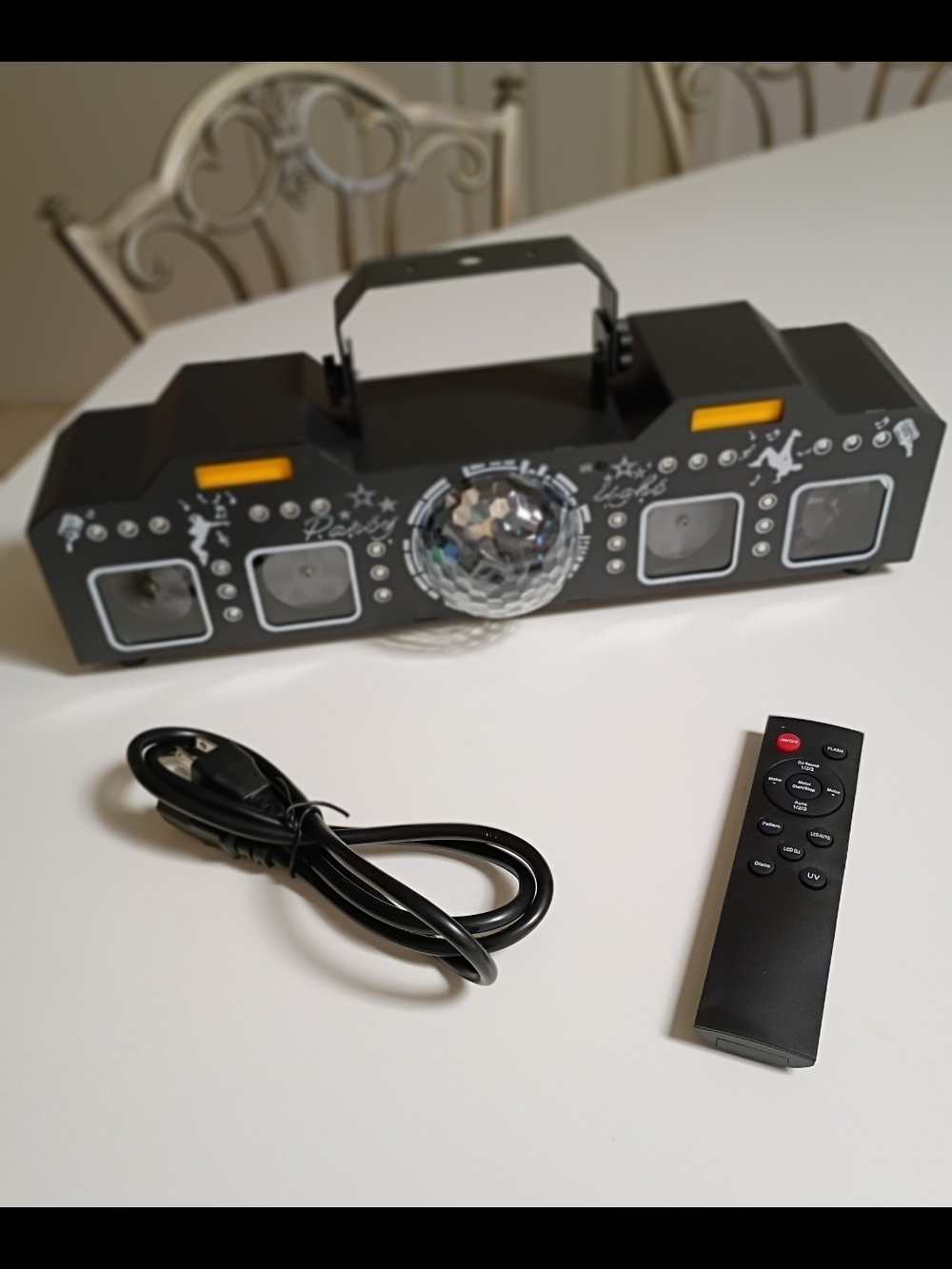 NEW 7-in-1 DJ Disco Party Light DMX512 Sound Activated Stage Light with Remote